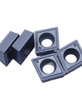 Check Out This 10 Pack Of Super Durable Indexable Carbide Lathe Tools For CNC External Turning. CCMT09T304 inserts in grey.