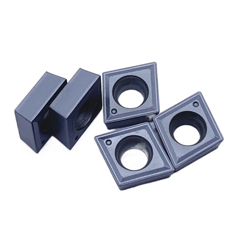 Check Out This 10 Pack Of Super Durable Indexable Carbide Lathe Tools For CNC External Turning. CCMT09T304 inserts in grey.