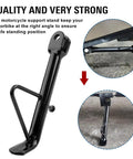 Sixteen Centimeter Universal Motorcycle Kickstand Foot Side Stand Support for ATV Dirt Bikes Off Road Vehicles Scooters and EBike Heavy Duty Iron Construction