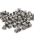 Cool QERLONG 50 Pack Of Stainless Steel Coiled Wire Helical Thread Inserts For Imperial 10-24unc Threads stacked together.