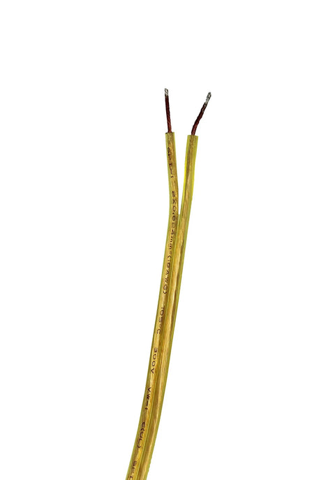 Transparent Gold Lamp Cord 8 Foot Long SPT 1 18 Gauge UL Listed Power Cord For Lamp Repair Or Replacement 2 Pack close-up ends