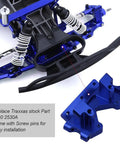 Aluminum Front Bulkhead Upgrade For 1/10 Traxxas Slash 2WD Rustler Stampede Bandit 2530A Navy Blue with Hardware shown