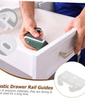 Installation of Plastic Drawer Slide Kit Heavy Duty Rails With Latches For Cabinets And Dressers 12 Piece Replacement Set