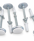 Adjustable Bed Frame Glides With Wing Nut Leveling Feet For Metal Frames, Heavy Duty Floor Protectors, 6 pack shown front view