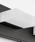 Close-up of Five Light Vanity Light Fixture For Bathroom LED Modern Aluminum Frosted White Acrylic mount