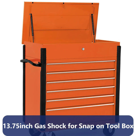 Heavy Duty 13.75 Inch Gas Strut For Toolbox Lid Lift Support Smooth Action Drop In Replacement For Snap On Style Storage Cabinet.