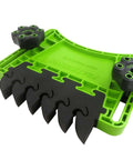 BOW FeatherPRO FP1 featherboard, green base with black EVA feather blades and side knobs