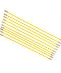 Top Tier Fiberglass Fish Tape Rod Kit Lets You Run Wire Through Walls And Attics Like A Pro With 10 Piece Flexible Cable Puller Set Featuring Brass Connectors For Any Tough Job Around The House Or Business. 10 fiberglass rods with brass connectors