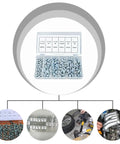 Super Tough Grease Nipple Assortment Kit With 260 Galvanized Iron Fittings In M6 M8 M10 Metric And Imperial Sizes Including 90 Deg And 45 Deg Angled Straight Nozzles Perfect For Heavy Duty Jobs Anywhere You Go. 260-piece galvanized iron grease fitting kit with labeled compartments and angled nozzles for machinery maintenance