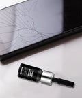 DIY Glass Repair Liquid Quick Fix for Cracks and Scratches, 5ml Universal Agent next to cracked phone screen