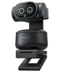 Next Level Dual Camera AI Powered PTZ 4K Webcam featuring dual lenses and adjustable mount for live streaming and professional calls.