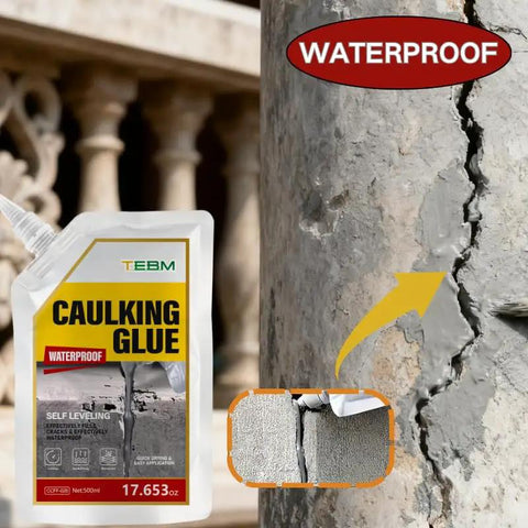 Heavy Duty Concrete Crack Filler And Sun Guard Coating For Beat Down Summer Patios That Stays Non Yellowing On Roofs Decks And Balconies While Kicking Oven Dry Heat Away applied to a concrete crack.
