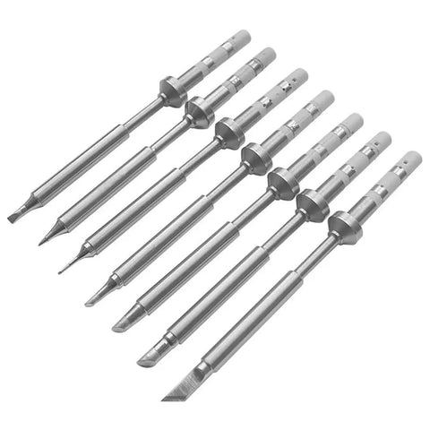 7 Piece Mini Stainless Steel Soldering Iron Tip Set For TS100 TS101 And Various Models Quick Heat Up Replacement Parts