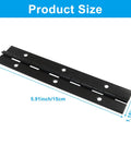 Rock Solid Black Piano Hinges For Cabinets Closets And Storage Boxes Featuring 6 Inch Continuous Stainless Steel Design with size 5.91 x 1.18 inch.