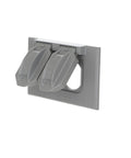 Alt Tag: 1 Gang Horizontal Weatherproof Cover For Duplex Receptacle With Device Mount Flip Cover Gray Tough As Nails