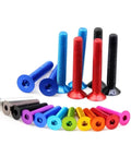 M3 aluminum 7075 screws with hex socket countersunk heads, 18mm length, assorted colors, 10 pcs