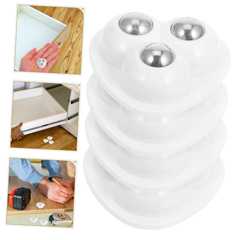 Heavy Duty Peel And Stick Caster Wheels 8 Pack Steel Rolling Casters for smooth drawer slides and furniture mobility.