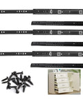 Heavy Duty Ball Bearing Cabinet Drawer Slides Smooth Glide Kitchen Hardware Rails Built Tough Cold Rolled Steel easy glide rails and screws