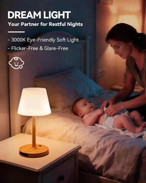 Outdoor Waterproof Shower Lamp Cordless 5200mAh Table Lamp With Touch Dimming IP65 Wireless LED Night Light in bedroom