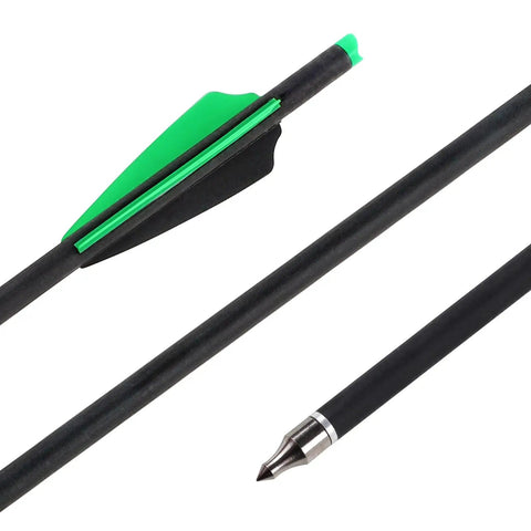 22 Inch Carbon Crossbow Bolts For Hunting And Target Practice, High Precision Arrows With Shield Vanes For Straight Flight, Universal Fit