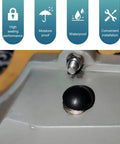 Installed Six Pack Heavy Duty Hydraulic Jack Oil Fill Plug Universal Rubber Filler Bung showing sealing performance