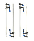 36 Inch Bar Clamps Set For Woodworking, 4 Pack, Quick Release And Adjustable Wood Clamps With 2.5 Inch Throat, Serrated Steel Rails