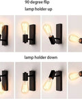 UBNMIUBV Vintage Metal Wall Sconces - Farmhouse, Cordless Wall Mounted Reading Lamp Light Fixtures with adjustable lamp holder.