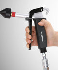 High Flow Air Blow Gun With Adjustable Trigger And One Eighth Inch Rubber Tip Set Delivers 70 CFM At 90 PSI 120 PSI Max Aluminum Pistol Grip Dusting Tool With One Quarter Inch NPT Fitting And One Half Inch Adapter For Compressor Use
