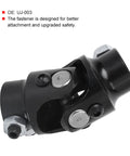 Heavy Duty 3/4 Inch Double D Steering Shaft U Joint Kit Featuring 36 Spline Weld On Ends, close-up showing fastener design.