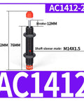 Heavy Duty Pneumatic And Hydraulic Buffer Shock Absorber For AC Series AC1412-2 shown with dimension details.