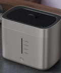 Slick Desktop Electric Glass Rinser With Hella Strong Jets For Spotless Tea Cups And Glasses No Plumbing Required No Sweat One Point Eight Liter Fill Fast Cleanup For Home Or Bar Everyday Use, compact design showing water level indicators.