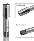 M16x1.5 Metric Tap And Die Set Right Hand Thread, Heavy Duty HSS, head and tail view, heat-treated precision tool