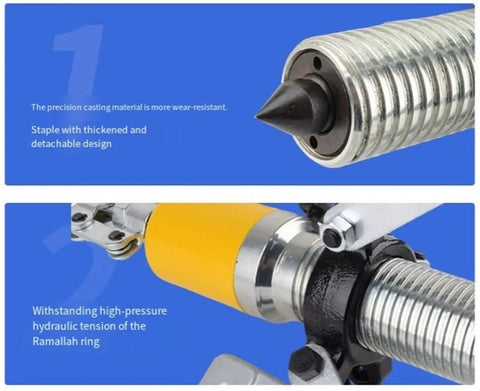 Heavy Duty 5 And 15 Ton Hydraulic Gear Puller Adjustable Jaw with thickened design and high-pressure hydraulic tension.