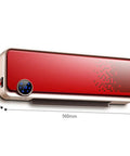 Wall Mounted Space Heater Featuring Thermostatic Remote And Three Speed Modes Kicks Serious Chill For Every Room Eight Hour Timer Provides Built Different Ptc Fast Heating in red with digital display.
