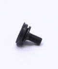 Close-up of a single 8mm Allen bolt from the Bike Crank Arm Fixing Bolts And Spindle Kit with dust cap, side angle view.
