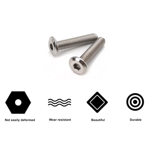 Flat Head Allen Bolts Quarter Twenty By Two And A Half Inches Stainless Furniture with icons for durability and design