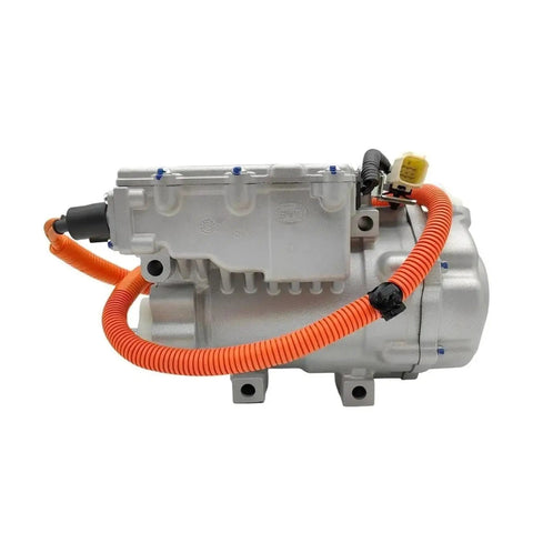 Genuine OEM Grade Electric Vehicle Air Conditioning Compressor For Byd Seal U And Song Plus EV Models showcasing side view with orange wiring.