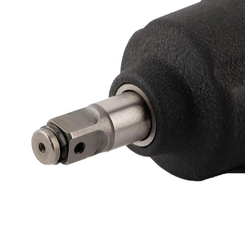 Close-up of the drive end of a Heavy Duty 3/8 Inch Pneumatic Impact Wrench With Forward Reverse Toggle, showcasing the compact build.