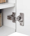 Close-up of Soft Close No Slam Cabinet Hinges Pack Of 20 For One Half Inch Overlay Cabinets, 105 Degree Stainless Steel Face Frame Hinges