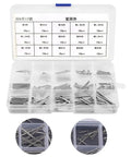 Stainless Steel Cotter Pin Kit Set with 150 Pieces in 15 Varieties, 304 Grade Split Pins for Auto, Machinery, Farm and DIY Projects