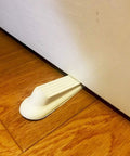White Rubber Door Wedge Stopper Set, Non-Slip Floor Door Stop Tools To Prevent Slamming under a wooden door