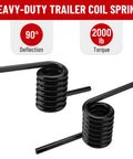 Get Your Tailgate Gear Sorted With These Badass Trailer Ramp Coil Springs Compatible With 1.5 Inch Shafts, black, heavy-duty, 90° deflection, 2000 lb torque.