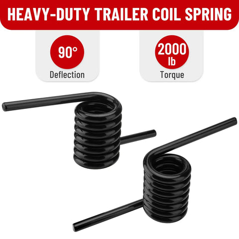 Get Your Tailgate Gear Sorted With These Badass Trailer Ramp Coil Springs Compatible With 1.5 Inch Shafts, black, heavy-duty, 90° deflection, 2000 lb torque.