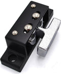Black Touch Type Lock Double Roller Catch For Cabinet Doors No Brainer Quiet Soft Close Cupboard Latch Durable Metal Hardware