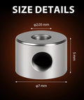 12 Piece Set Screw Collars With 2.05mm Bore, 7mm Outside Diameter, 5mm Width, Nickel Plated Steel Landing Gear Wheel Stopper