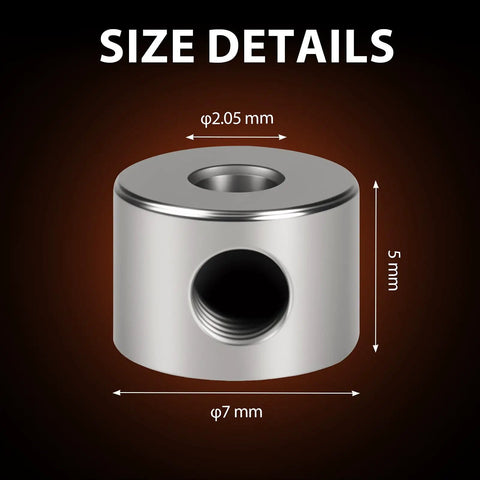 12 Piece Set Screw Collars With 2.05mm Bore, 7mm Outside Diameter, 5mm Width, Nickel Plated Steel Landing Gear Wheel Stopper