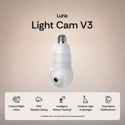 Light Bulb Security Camera For Indoor And Outdoor Use With 360 Degree Pan Tilt Color Night Vision LED Spotlight And 2.4GHz Wi Fi 6