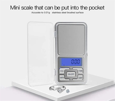 High Precision Jewelry Scale 500g 0.1g Digital Pocket Balance For Gold And Diamonds Slim Compact Gram Scale with display showing 0.00g