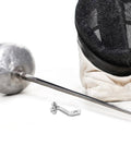 Fencing Foil Display Wall Hanger And Metal Vertical Storage Mount with foil and mask, multipurpose gear organizer for martial arts equipment.