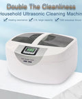 Industrial Grade Ultrasonic Cleaner With Heater And 2.5L Capacity, Digital Display, featuring a 70W Transducer for Jewelry Cleaning